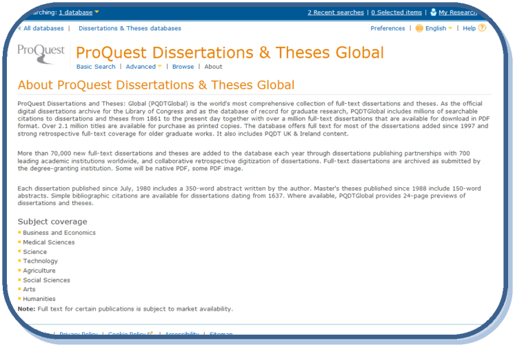 PQ Dissertations and Theses Global